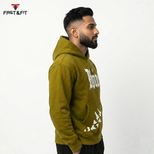 Sweat à capuche confortable pour homme, hiver, manches longues, broderie, polaire respirant, anti-humidité, écologique - Product Image 3