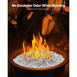 Pierres de foyer réfléchissantes et sans fumée en verre trempé, résistantes aux hautes températures, 10 LBS/4,5 KG, 1/2 pouce/12,7 mm - Product Image 4