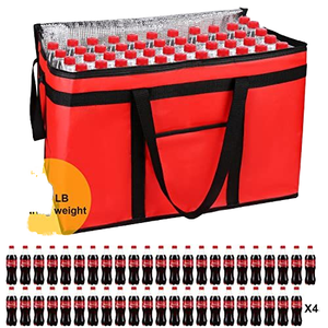 Sac isotherme réutilisable pour courses, livraison de repas, pique-nique, grand format, rouge, promotionnel, pour emballage de bière, sac isotherme pour le shopping - Product Image 5