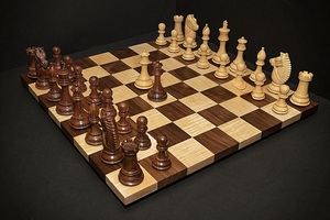 ILAHI's Eco-Friendly Rustic Polished Rectangle <b>Chess</b> <b>Board</b> Game 100% Handmade Pure Wood Animal/Love Style Customized Size <b>Chess</b> - Product Image 3