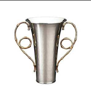 Florero de Hierro Dorado, Diseño Costero, Ecológico, Decoración de Mesa para el Hogar, Bodas, Eventos, Fiestas, Logotipo Personalizable - Product Image 3