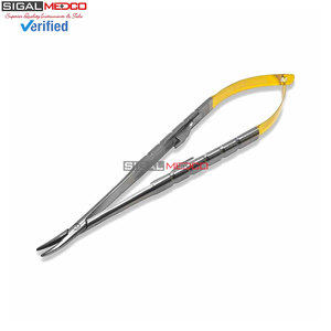 Porte-aiguille chirurgical TC Noyes Scissor droit et courbé pour microchirurgie dentaire, en carbure de tungstène de précision - Product Image 6