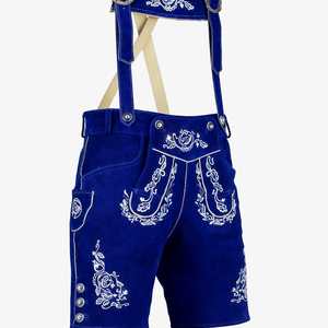 Lederhosen Bavaroises Authentiques Bleues pour l'Oktoberfest, Tailles EU du 46 au 60 - Product Image 1