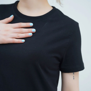 T-shirts courts personnalisés respirants à col rond pour femmes – Vente chaude – T-shirts courts unis à manches courtes pour tenue décontractée - Product Image 5