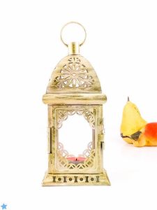 Farol de Hierro con Paneles de Vidrio para Decoración del Hogar - Product Image 2