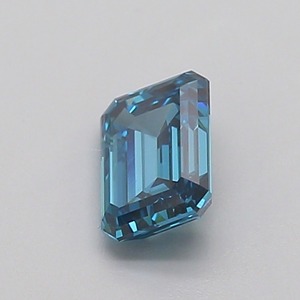 Diamant de laboratoire de 0,96 carat, taille émeraude, bleu vif fantaisie, clarté VVS2, polissage excellent, certifié IGI, pierre précieuse CVD de qualité supérieure - Product Image 3