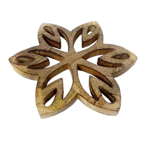 Sous-plat en bois moderne artisanal pour cuisine et table à manger, sous-plat en bois écologique sculpté à la main, protection de table contre la chaleur - Product Image 4