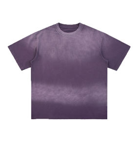 T-shirt décontracté pour homme de haute qualité, noir délavé, coupe ample, 100% coton lourd, séchage rapide, respirant - Product Image 5