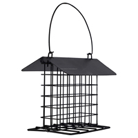 Comedero para Pájaros Colgante de Metal Rústico Ecológico Hecho a Mano con Acabado con Recubrimiento en Polvo, Protección UV y Resistente al Agua, 1.8L, para Observación de Aves en el Jardín