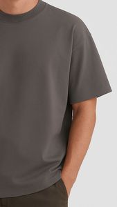 Camiseta Extra Grande de Primera Calidad, 100% Algodón, de Alta Calidad, Estilo Casual Holgado para Hombre, Diseño Liso para Impresión Serigráfica - Product Image 6