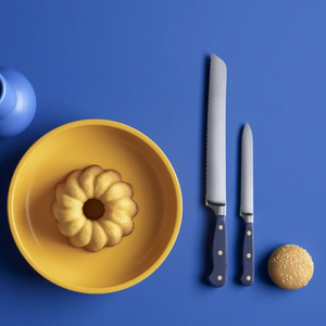 Couteau utilitaire de cuisine multifonction de 5 pouces à lame dentelée avec manche à triple rivet bleu, lame en acier inoxydable pour fruits, légumes, pain - Product Image 6