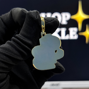 Collar Personalizado con Letra de Dólar en Plata de Ley 925, con Moissanita VVS, Estilo Hip Hop, Dos Tonos de Oro, Joyería Unisex - Product Image 2