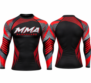 Customize Your Own Logo Sublimated Full Sleeve <b>Rash</b> <b>Guard</b> MMA <b>Rash</b> <b>Guard</b> <b>BJJ</b> <b>Rash</b> <b>Guard</b>, Compression Shirt MMA - Product Image 1
