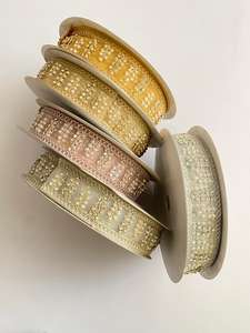 Textiles de Lujo Ecológicos, Vintage, con Rayas Bordadas, Adorno de Encaje, Solubles en Agua, Tejidos a Crochet, 100% Poliéster - Product Image 6