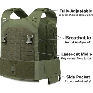 Gilet tactique multifonctionnel porte-plaques, ajustable et respirant, pour entraînement de musculation, avec logo personnalisé - Product Image 5