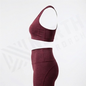 Conjuntos de Yoga de Colores Personalizados, Top sin Costuras, Estilo Plus Size, Ropa Deportiva de Cintura Alta para Mujer, Ropa de Gimnasio al por Mayor - Product Image 3