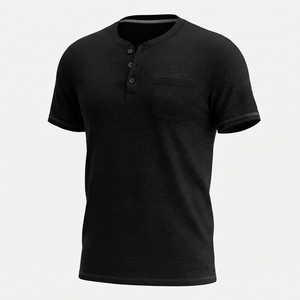 Camiseta Deportiva de Manga Corta para Hombre, de Verano, Color Sólido, Combinable, Corte Regular, Secado Rápido, 100% Algodón - Product Image 1
