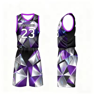 Ensemble d'uniformes de basketball haut de gamme, broderie de logo personnalisée, sublimation, vêtements de sport, vente en gros, nouveau design - Product Image 4