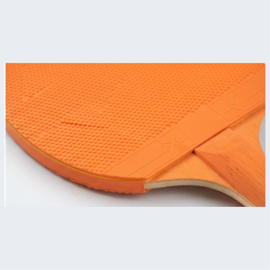 Orange Custom Wood Handle Straight Grip <b>Table</b> <b>Tennis</b> Paddle with Long Pimples Rubber Durable High Quality Training Racket - Product Image 4