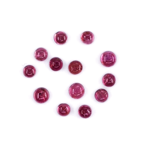 Cabochons ronds en tourmaline rose naturelle calibrés 4 mm, pierres précieuses en tourmaline naturelle en vrac pour la création de bijoux - Product Image 4