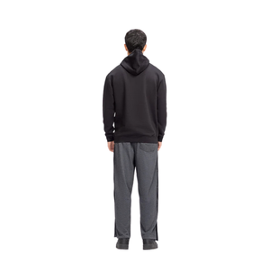 Sudadera con Capucha Negra para Hombre, Mezcla de Algodón Suave, Sudadera con Capucha de Felpa, Manga Larga, Corte Regular Informal, Bolsillo Delantero para Invierno - Product Image 2
