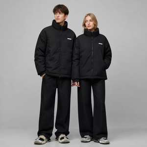 Men Winter Puffer <b>Jacket</b> Premium Quality Stand Collar <b>Waterproof</b> Windproof Warm Casual Outdoor Hooded Eco-Friendly Front Logo - Product Image 5