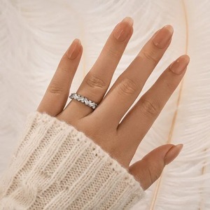 925 Moissanite Half Round Cut & Emerald Cut Wedding Band In Sterling <b>Silver</b> Yellow & White Gold Plated Moissanite <b>Ring</b> for Sale. - Product Image 4