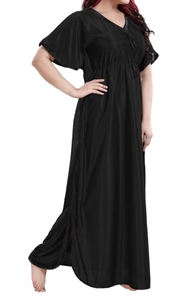 New Kaftan Handmade Moroccan kaftan Dress Batwing Wide Sleeve VNeck Polyester Regular Fit Casual Evening Party <b>Flared</b> Sleep Wear - Product Image 2