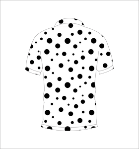 Camisa Polo para Hombre, Blanca y Negra con Puntos, Personalizable por Sublimación, Manga Corta, Verano, Casual, Transpirable, Ligera, para Golf - Product Image 5