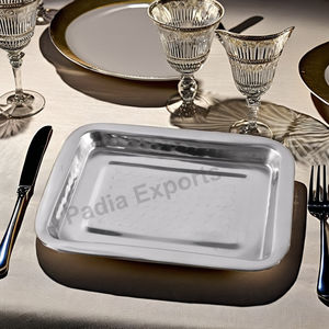 Plateau Thali en métal poli à la main pour collations, bonbons, apéritifs, plats et assiettes - Product Image 1