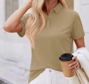 Premium Womens <b>Polo</b> T Shirt Soft Fabric Casual Golf <b>Polo</b> Top Custom Logo Bulk Wholesale Supply - Product Image 5