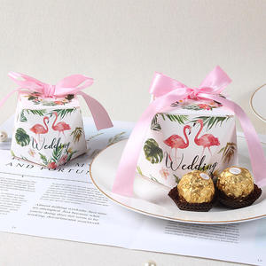Nouvelles boîtes cadeaux pyramidales écologiques biodégradables de luxe, boîtes à bonbons personnalisées, boîtes rigides en carton pour mariage - Product Image 6