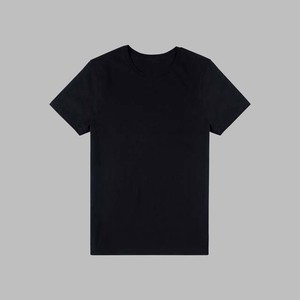 T-shirt Homme Noir en Coton Respirant Grande Taille – Qualité Supérieure, Style Urbain, Coupe Slim, Personnalisable OEM 2025 - Product Image 2