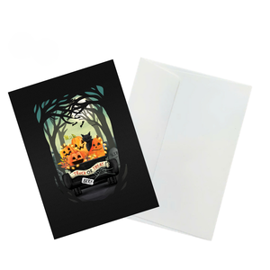 Carte pop-up 3D d'Halloween en gros, motif citrouille, camion, fantômes, dessin animé, forme rectangulaire, décoration de vœux origami faite à la main sur mesure - Product Image 6