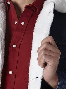 Chaqueta vaquera de corte cowboy para hombre, forrada, estilo western - Product Image 3