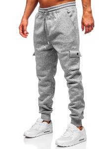 Men Heavyweight Casual High Waist Waterproof Windproof Breathable Quick Dry Winter Sweatpants Pleated Front <b>Drawstring</b> Closure - Product Image 2