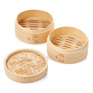 B2B Bulk Price Bamboo <b>Steamer</b> Cookware Natural Handmade Kitchen Basket Set for Restaurant Dimsum Dumpling Rice Cooking Pan- Macy - Product Image 4