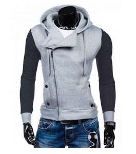 Sudaderas con capucha de diseño de moda personalizadas, suéter con botones, ajustado, color gris - Product Image 1