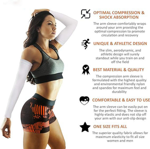Manchons de compression sportifs pour bras, protection UV, rafraîchissants, pour le baseball, le cyclisme et le basketball, pour hommes et femmes - Product Image 3