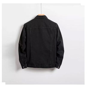 Vestes en jean pour hommes de créateur, style streetwear, collection 2026 – Blousons décontractés élégants à manches longues pour hommes – Vente en gros de vestes en denim pour hommes - Product Image 2