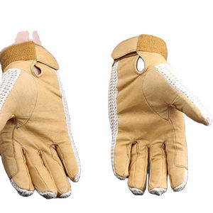 Gants d'équitation en cuir respirants et extensibles de couleur unie pour hommes et femmes, équipement équestre d'extérieur, emballage personnalisé, marque - Product Image 4