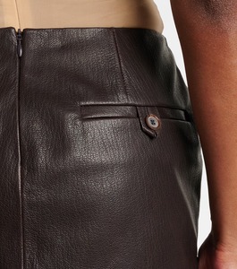 Women's Hot Leather Material Skirts With Leather Skinny Best Design Plus Size Skirts Wholesale Customized Leather Skirt - Product Image 5