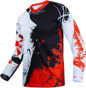 เสื้อเจอร์ซีย์มอเตอร์ครอสแบบสั่งทำพิเศษ พิมพ์ลายแบบซับลิเมชั่น รับผลิตแบบ OEM แบรนด์ส่วนตัว น้ำหนักเบา ระบายอากาศได้ดี ชุดมอเตอร์ไซค์ ผู้จำหน่ายขายส่ง - Product Image 2