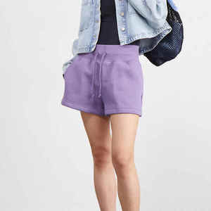 Hot Design Summer Casual 100% Cotton Women's Shorts <b>Elastic</b> High Waist Shorts Fashion Streetwear Shorts for Women's - Product Image 4