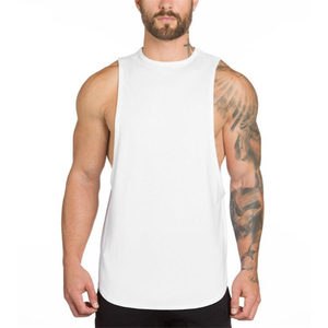 Custom OEM Summer Fashion <b>Men's</b> Black <b>White</b> Patchwork Low Cut Sleeveless tank Top <b>Men</b> Gym Bodybuilding Clothing Fitness <b>Vest</b> - Product Image 1