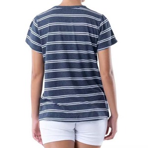 Custom Design Short Sleeves Printing 100% Cotton <b>Women</b> T-<b>Shirt</b> 2026 Best Design High Quality Striped T <b>Shirts</b> - Product Image 6