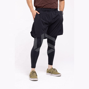 Islamic Activewear Awrah Covering <b>Shorts</b> for <b>Men</b> Double Layer Design Modest Swimwear Inner <b>Compression</b> Layer Gym, Ruining <b>Short</b> - Product Image 2