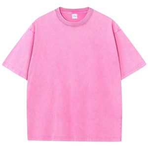 Wholesale <b>Top</b> Selling Multi Colors Oversized Short Sleeve T-Shirt <b>Men's</b> Casual 100% Cotton Jersey O-Neck Front Knitted Loose - Product Image 1