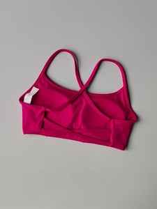 Strappy Backless Sports Bra Women Low Cut Activewear Camisole Removable Padding Wirefree Lift Bralette Workout Crop - Product Image 5
