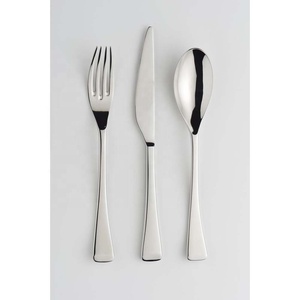 Vente Restaurant De Luxe En Acier Inoxydable Élégant Élégant Noir Ombre Filaire Pli Conception Poignée Cuillère Fourchette Ensemble Or Couverts - Product Image 3